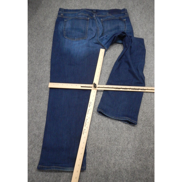 Fidelity Jimmy Straight Jeans Mens Size 40 Blue Dark Wash Faded Style Denim - Picture 10 of 11